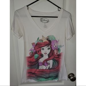 White Little Mermaid Vneck